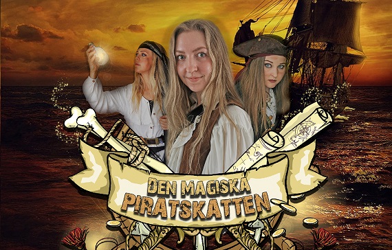 Poster till teaterföreställningen Den magiska piratskatten.