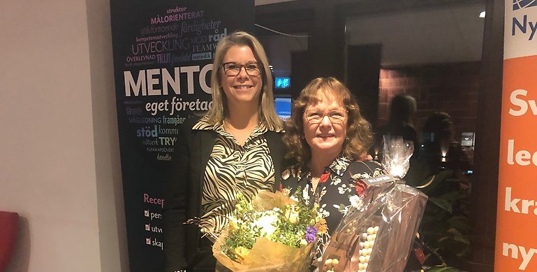 Lisbeth Stolt
Blomsterladan, nominerad till årets nyföretagare, Annicki Oscarsson,
kommunstyrelsens ordförande Ödeshög